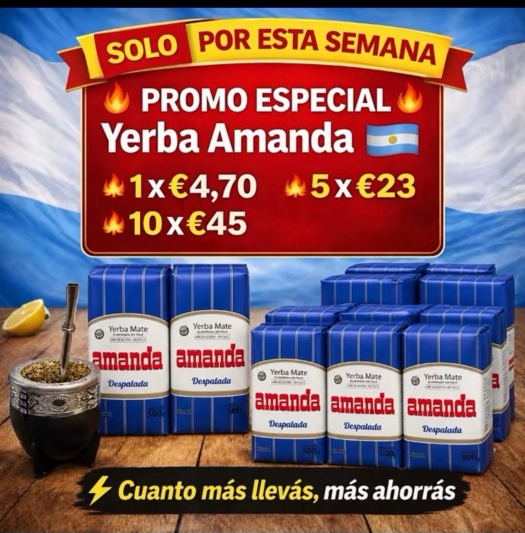 Yerba Mate Amanda pack 10 yerbas 500g